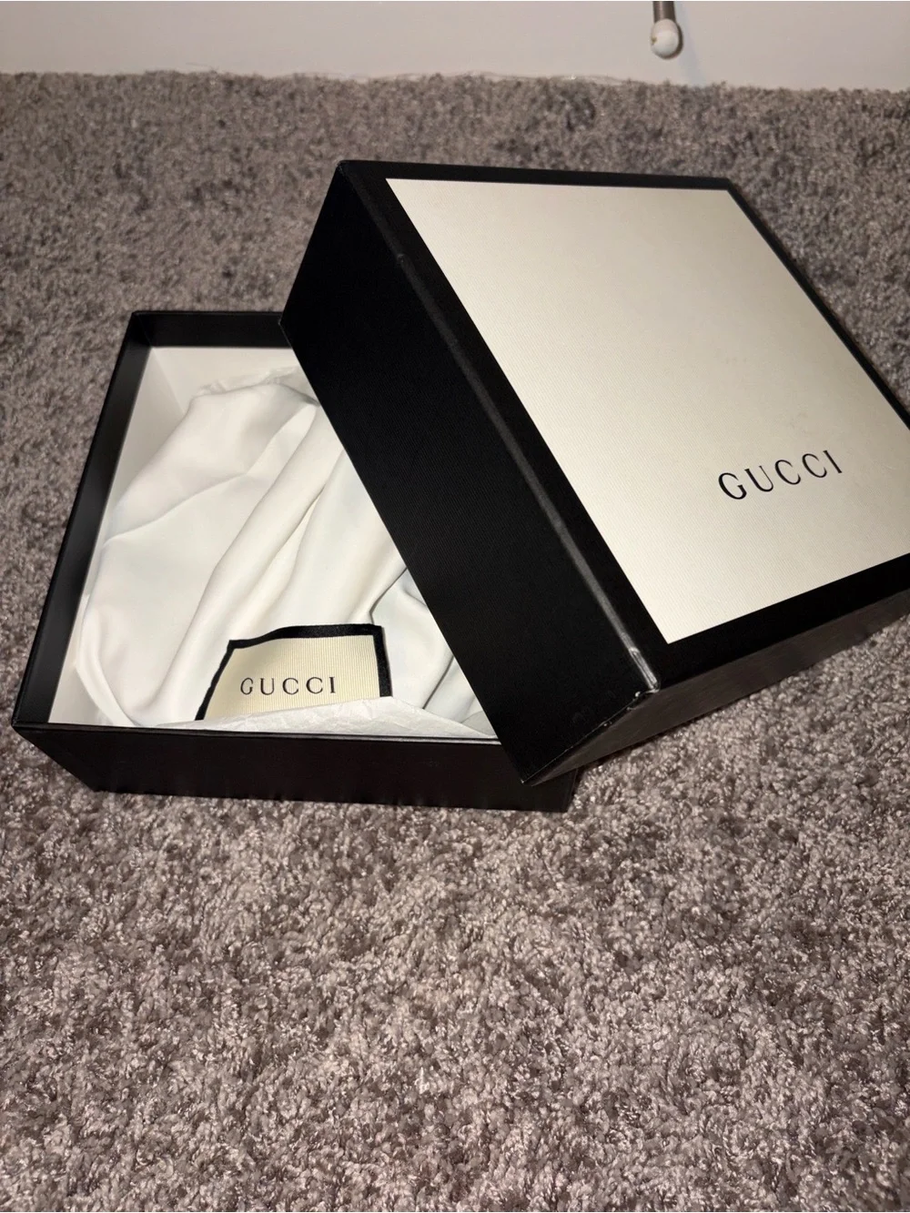 Gucci Brown Monogram & Black Leather Belt with Gold Double G Buckle